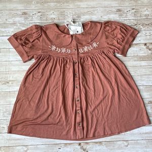 Kate Quinn Short Sleeve Embroidered Shirt